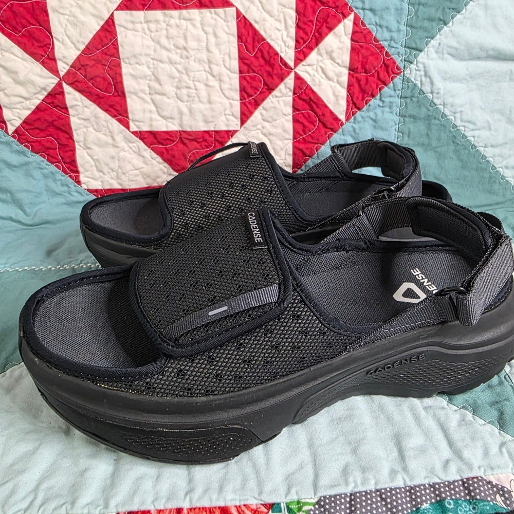CADENSE Aerio Mens Sandal-Slide Hybrid Black AERIM10BLK US 10 Adaptive Walking